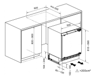 Lodówka do zabudowy MPM 116-CJI-17/E 81,8cm 38dB Zawiasy Nożycowe 121L - 1503420 - zdjęcie 3